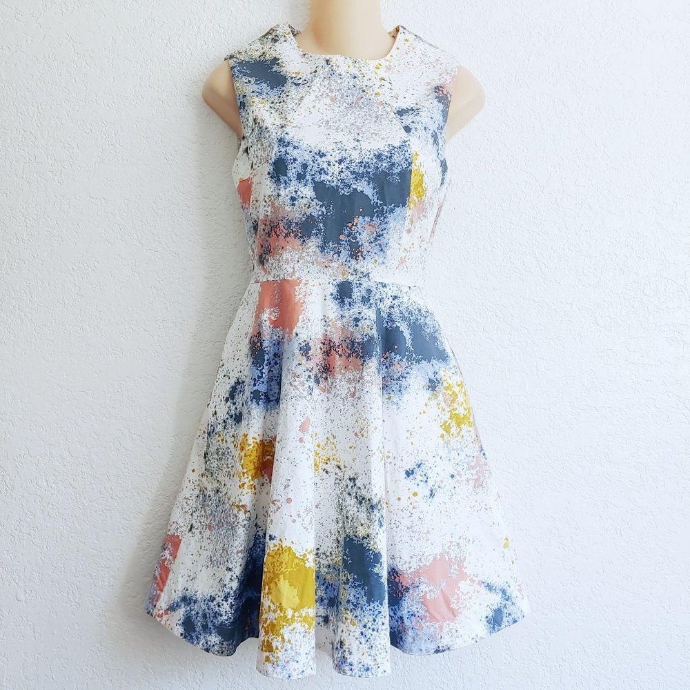Kate Spade Saturday Fit & Flare Splatter Dress 00
